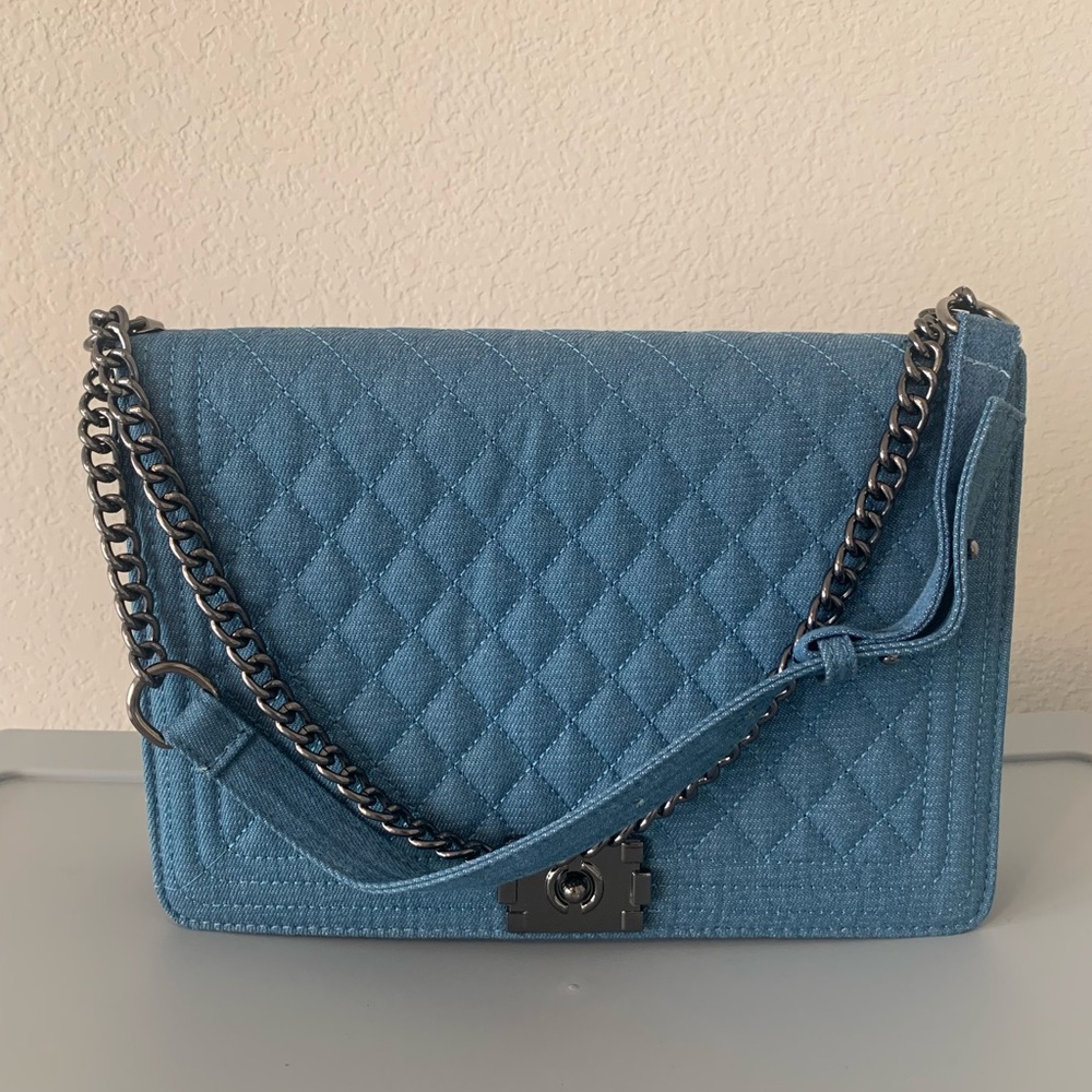 Light Denim Messenger Purse